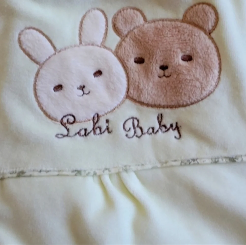 Baby Yellow Unisex Sleep Warm Sack Puffy Padded Sleeping Bag Blanket Embroidery